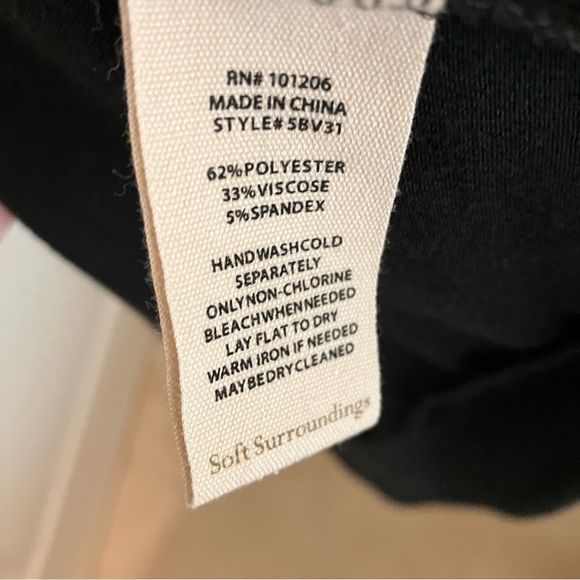 Soft Surroundings Womens Madeline Tunic in Black Size 1X Plus Size Shirt - Picture 11 of 12